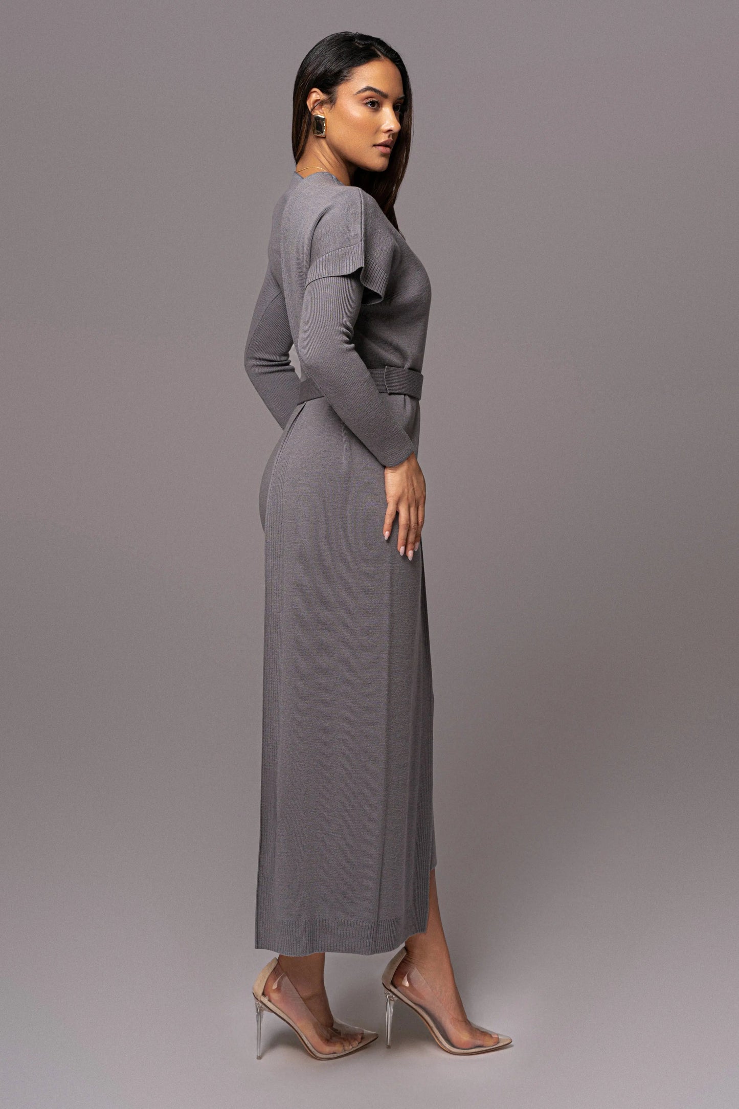 Grey Meant To Be Knit Maxi Dress