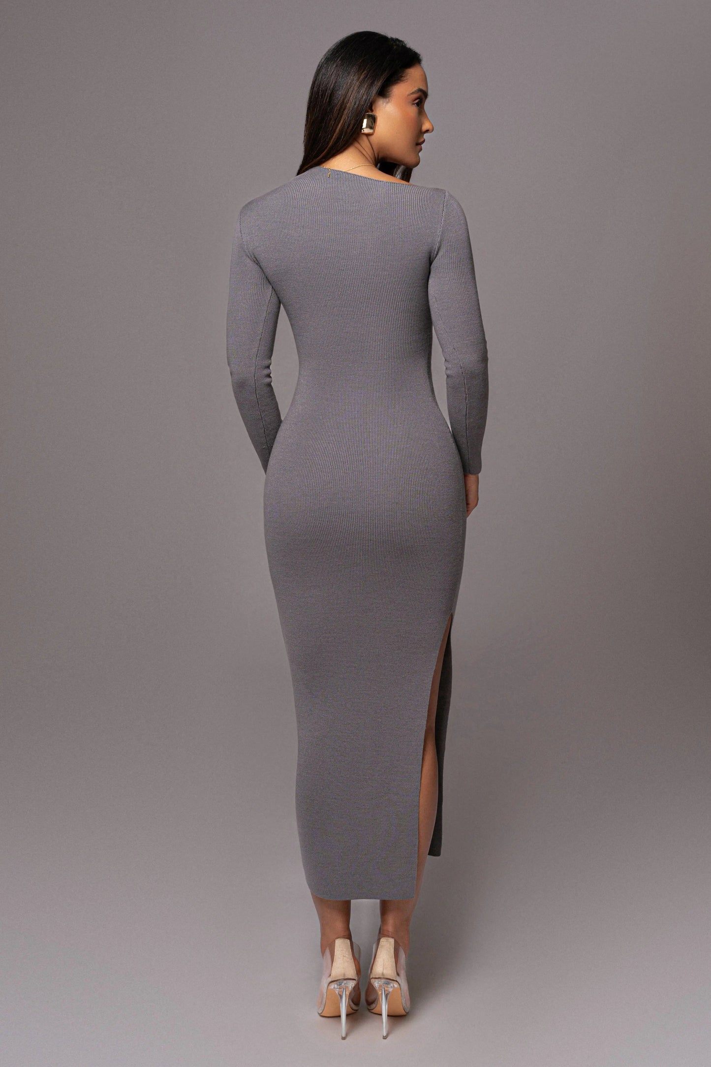 Grey Meant To Be Knit Maxi Dress