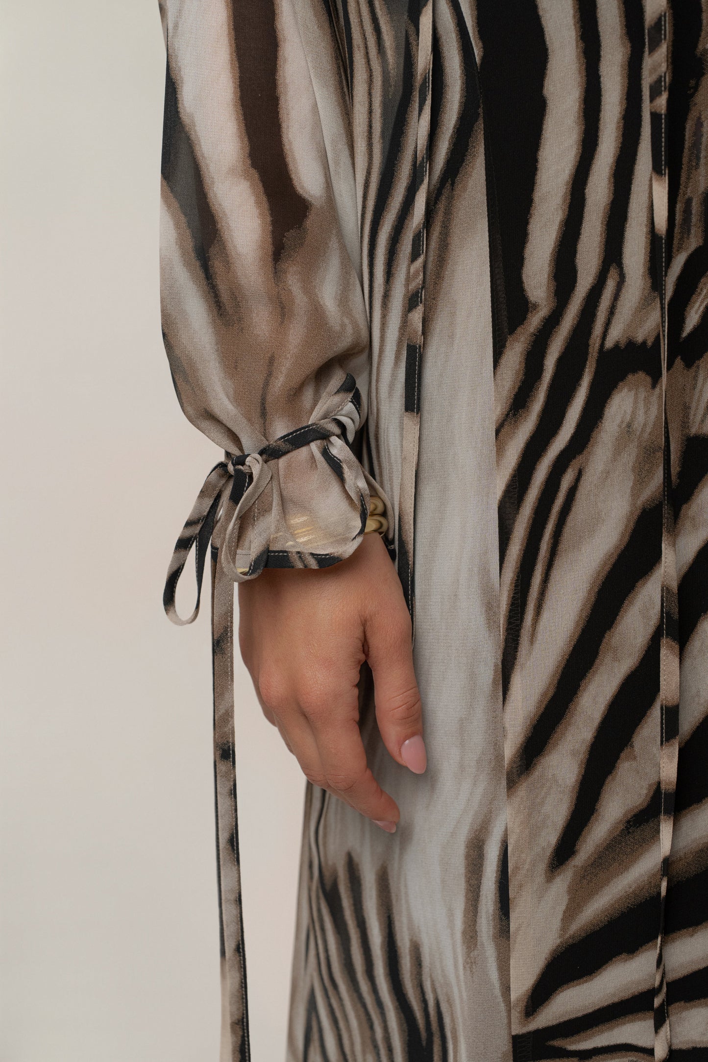Brown Zebra Print New Vista Maxi Dress