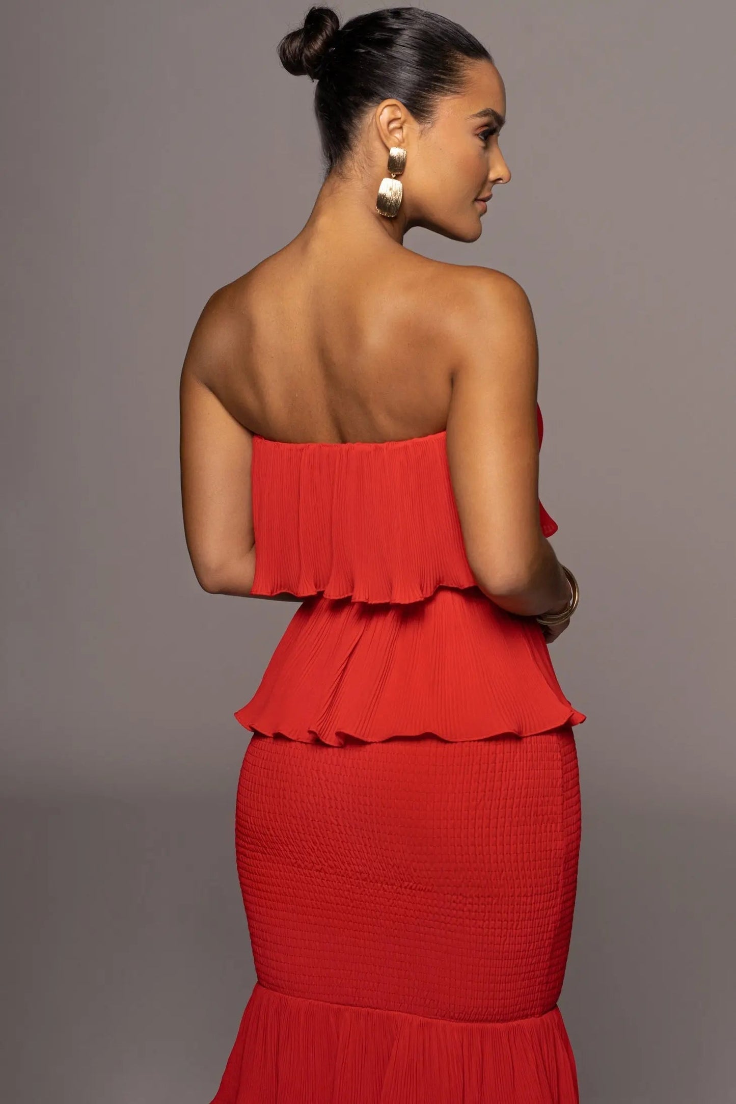 Red Casa Blanca Ruffle Dress