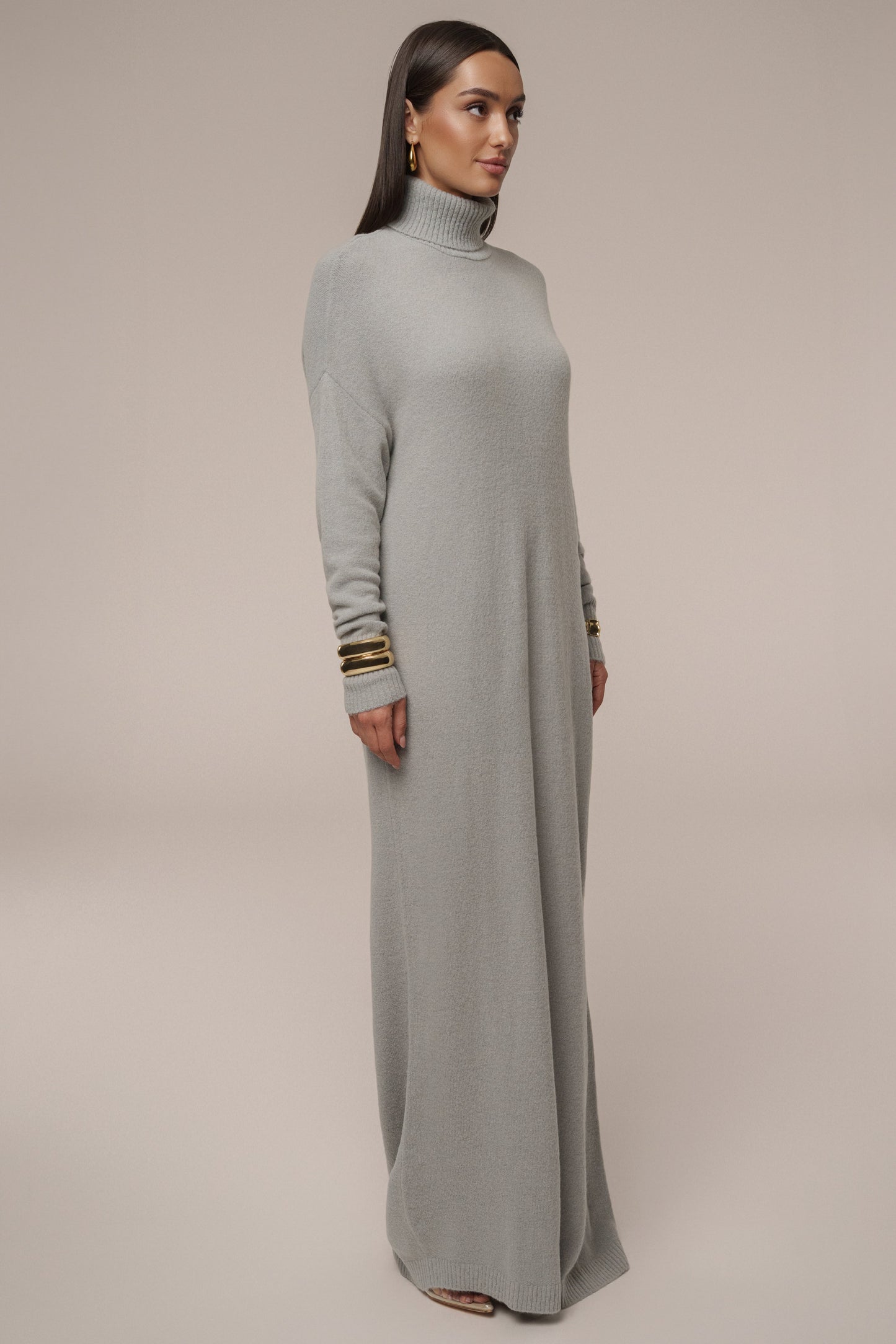 Grey Hartley Knit Maxi Dress