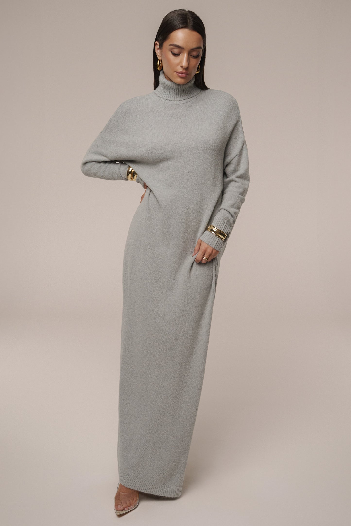 Grey Hartley Knit Maxi Dress