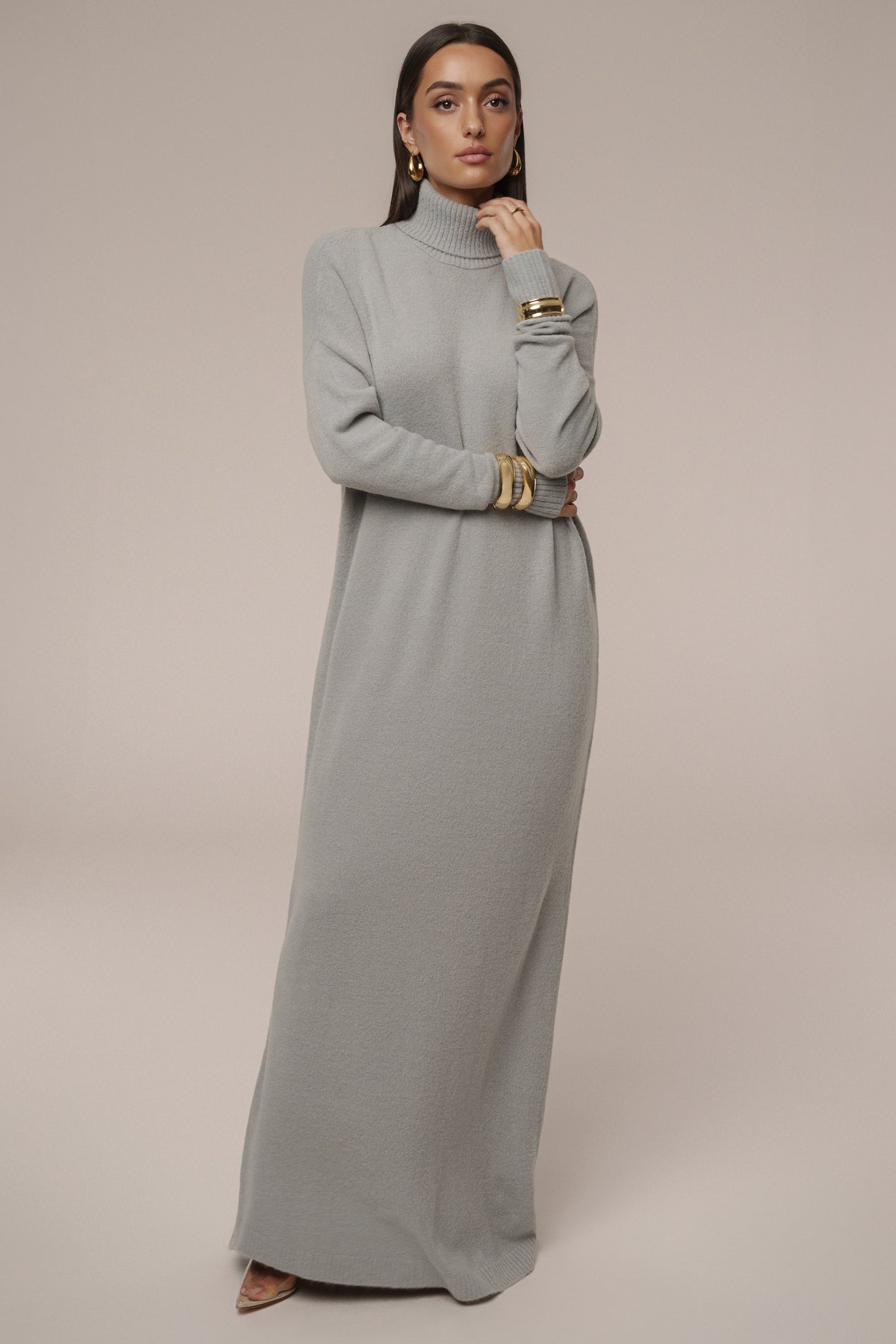Grey Hartley Knit Maxi Dress