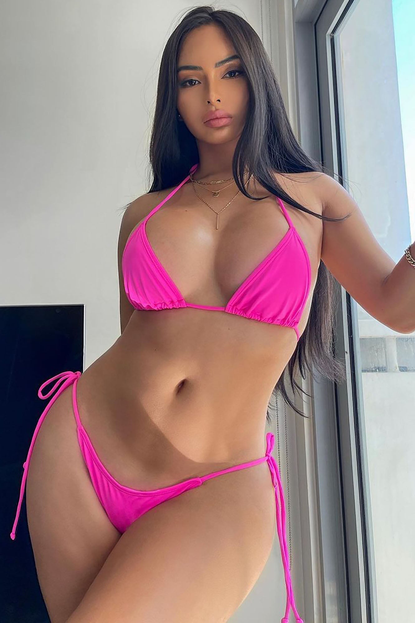 What A Beach Tiny Bikini Set - Pink